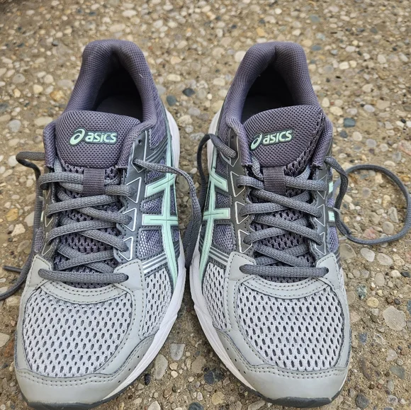 ASICS Ortholite Women's Gel-Contend 4 Running Shoes - Gray and Mint Green - Picture 3 of 10